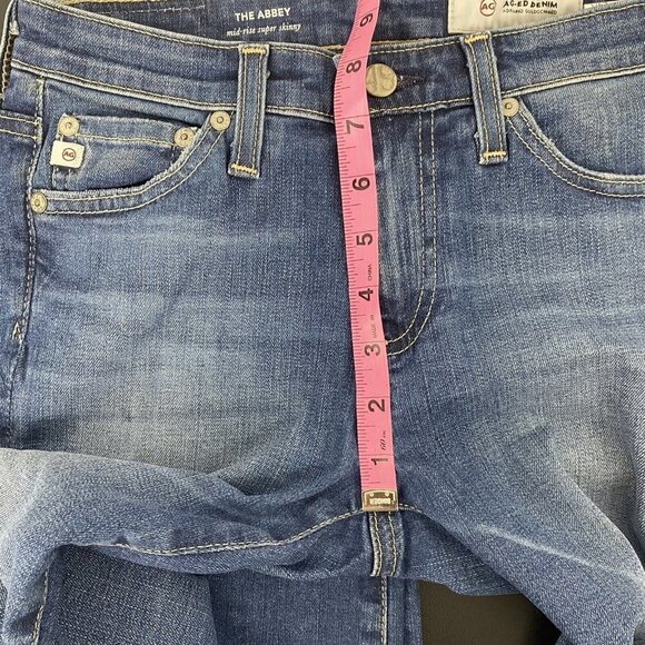 AG Adriano Goldschmied Womens Skinny Jeans Size 24 Medium Wash Abbey Mid Rise - Picture 9 of 11
